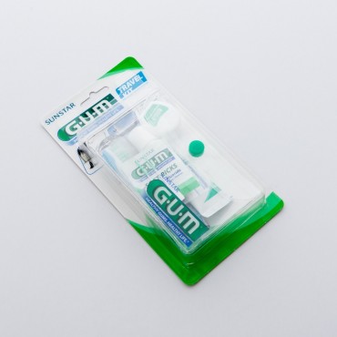 GUM Toothbrush + Toothpaste + Dental Floss Travel Kit 156