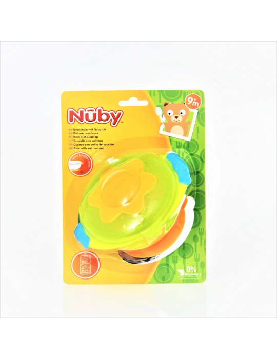 NUBY BOWL WITH COVER/SUCTION LID 9+