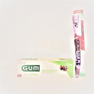 GUM Activital Toothpaste 75ml + Free Toothbrush
