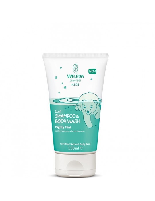WELEDA Kids 2 in1 Shampoo and Body Wash Mighty Mint 150ml