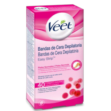 VEET LEGS COLD WAX STRIPS FOR NORMAL SKIN, 40 PCS